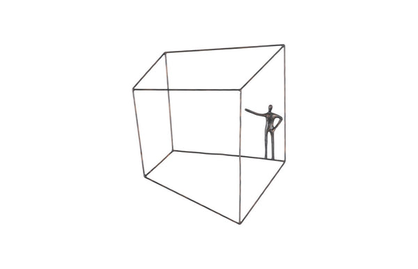 Phillips Collection Perspective Wall Art - Striking Metal Sculpture for Dynamic Modern Spaces and Kinetic Depth Square, Standing Arm Up TH97100