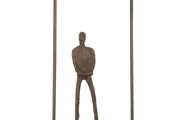 Phillips Collection Perspective Wall Art - Striking Metal Sculpture for Dynamic Modern Spaces and Kinetic Depth Square, Standing Arms Down TH97101