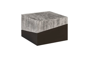 Phillips Collection Geometry Small Coffee Table - Modern Organic Design with Warm Wood and Sculptural Elegance for Living Spaces Gray Stone TH97555