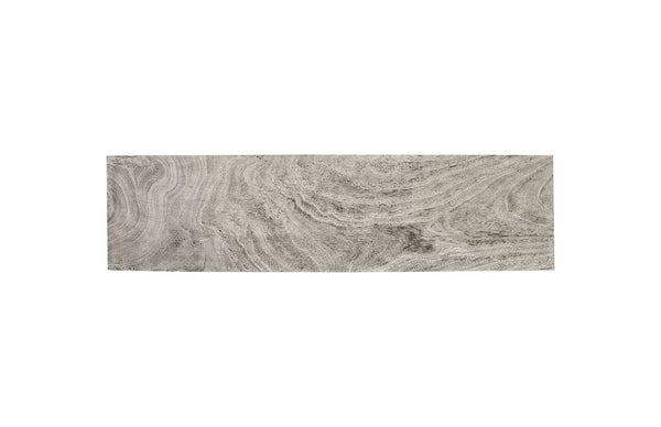 Phillips Collection Geometry Console Table - Modern Organic Design with Black Accents and Natural Woodgrain for Any Space Gray Stone TH97556