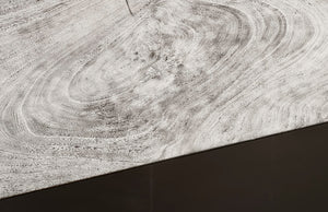 Phillips Collection Geometry Console Table - Modern Organic Design with Black Accents and Natural Woodgrain for Any Space Gray Stone TH97556