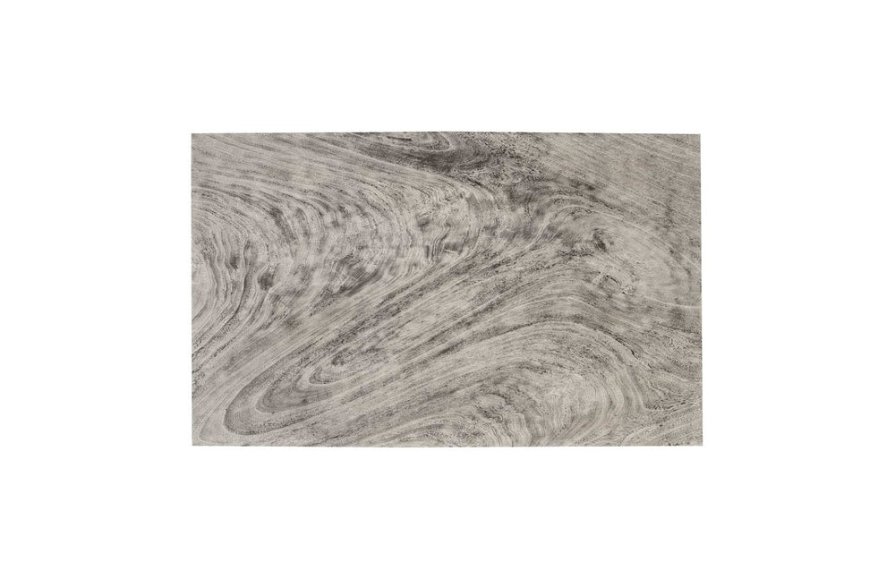 Phillips Collection Geometry Coffee Table - Stylish Modern Design with Textured Wood and Sculptural Silhouette for Living Rooms Gray Stone TH97558