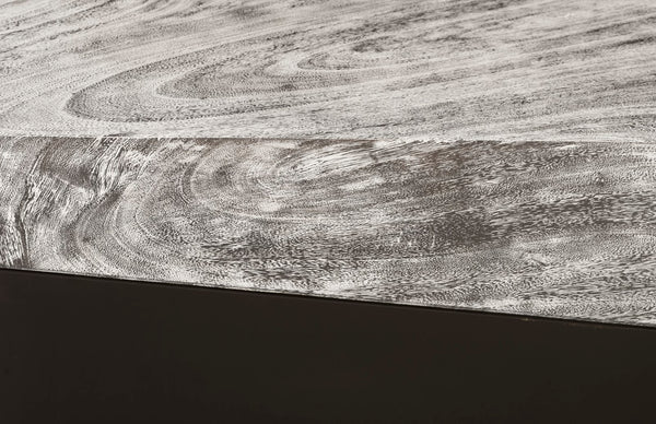 Phillips Collection Geometry Coffee Table - Stylish Modern Design with Textured Wood and Sculptural Silhouette for Living Rooms Gray Stone TH97558