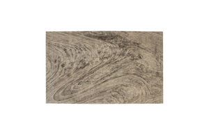 Phillips Collection Geometry Solid Wood Rectangular Coffee Table with Gray Stone Finish for Modern Living TH97558