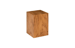 Phillips Collection Rectangular Pedestal - Handcrafted Reclaimed Chamcha Wood Accent for Modern and Rustic Interiors Small, Natural TH97659
