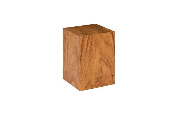 Phillips Collection Rectangular Pedestal - Handcrafted Reclaimed Chamcha Wood Accent for Modern and Rustic Interiors Small, Natural TH97659
