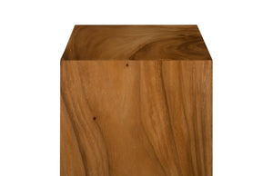 Phillips Collection Rectangular Pedestal - Handcrafted Reclaimed Chamcha Wood Accent for Modern and Rustic Interiors Medium, Natural TH97660