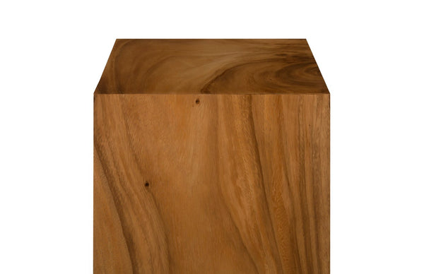 Phillips Collection Rectangular Pedestal - Handcrafted Reclaimed Chamcha Wood Accent for Modern and Rustic Interiors Medium, Natural TH97660