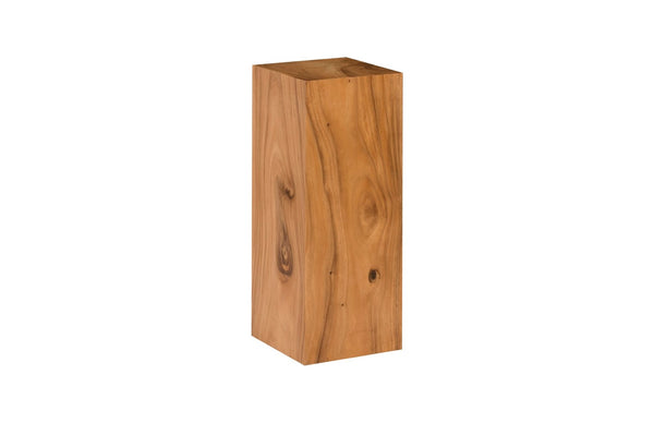 Phillips Collection Rectangular Pedestal - Handcrafted Reclaimed Chamcha Wood Accent for Modern and Rustic Interiors Medium, Natural TH97660