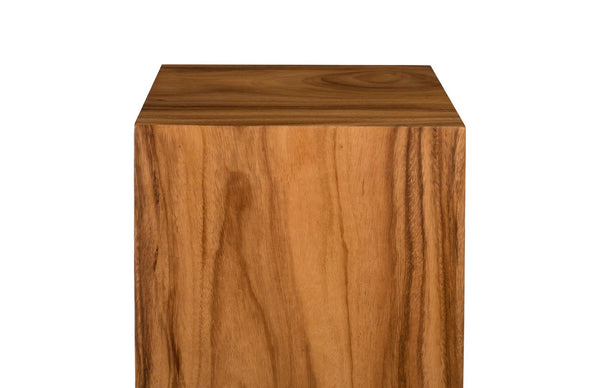Phillips Collection Rectangular Pedestal - Handcrafted Reclaimed Chamcha Wood Accent for Modern and Rustic Interiors Large, Natural TH97661