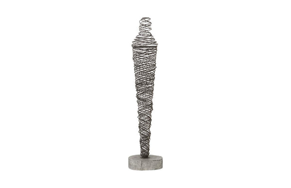 Phillips Collection Abstract Wire Figure Floor Sculpture Handcrafted Metal Standing Art for Modern Interiors TH97697