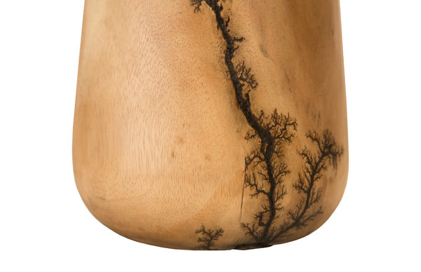 Phillips Collection Lightning Urn Vase - Stunning Artisanal Design With Unique Fractal Patterns For Modern Interiors Brown Wood ,Mango Th97705