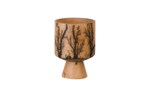 Phillips Collection Lightning Urn Vase - Stunning Artisanal Design With Unique Fractal Patterns For Modern Interiors Brown Wood ,Mango Th97706