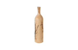 Phillips Collection Lightning Tapered Bottle In Mango Wood - Stunning Organic Decor With Unique Fractal Design Brown Wood ,Mango Th97709