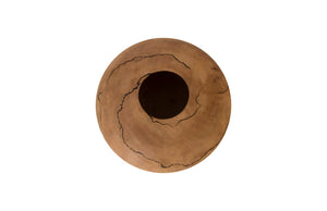 Phillips Collection Lightning Vase - Handcrafted Artisan Décor with Unique Fractal Patterns for Modern Interiors Mango Wood, Low 13"-14"Dia TH97711