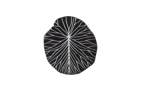 Phillips Collection Rivulet Chamcha Wood Wall Tile Handcrafted Organic Relief Art for Modern Interiors Black, Silver TH97717