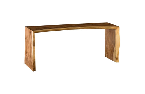 Phillips Collection Waterfall Natural Counter Table – Modern Chamcha Wood with Sculptural Design for Elegant Spaces TH97865