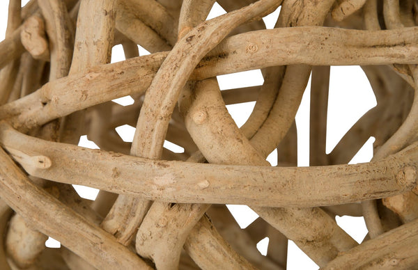Phillips Collection Vine Large Decorative Ball - Handcrafted Wooden Sphere for Modern Organic Interiors & Centerpieces 20" Diameter TH97922