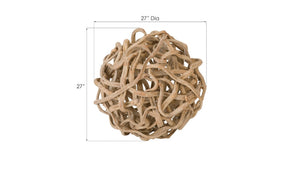 Phillips Collection Vine Large Decorative Ball - Handcrafted Wooden Sphere for Modern Organic Interiors & Centerpieces 27" Diameter TH97923