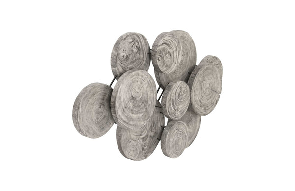 Phillips Collection Clouds Wall Art - Serene Sculptural Decor with Textured Depth for Modern Interior Spaces Gray Stone TH97956