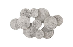 Phillips Collection Clouds Wall Art - Serene Sculptural Decor with Textured Depth for Modern Interior Spaces Gray Stone TH97956