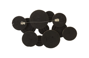 Phillips Collection Clouds Sculptural Mango Wood Wall Art with Layered Rings and Gray Stone Finish TH97956