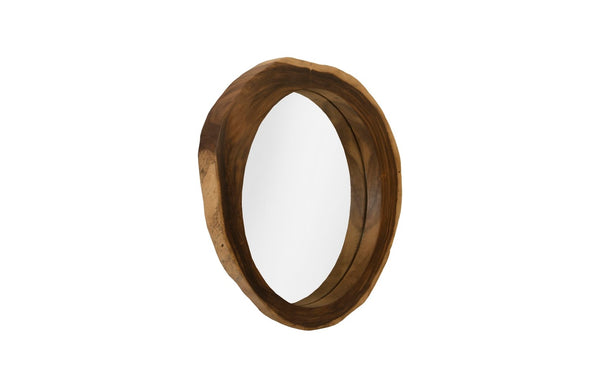 Phillips Collection Freeform Mirror - Asymmetrical Organic Design For Unique Rustic Touch In Modern Living Spaces Brown Wood ,Chamcha Wood Th99242