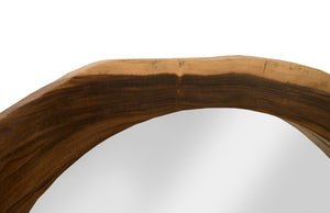 Phillips Collection Freeform Mirror - Asymmetrical Organic Design For Unique Rustic Touch In Modern Living Spaces Brown Wood ,Chamcha Wood Th99242