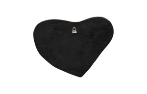 Phillips Collection Heart Shaped Chamcha Wood Wall Tile with Gray Stone Finish for Modern Organic Decor TH99500