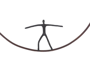 Phillips Collection Olympic Dismount Figure Sculpture - Modern Metal Wall Art For Contemporary And Farmhouse Interiors Brown,White Metal Th99503
