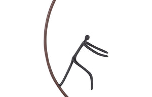 Phillips Collection Olympic Dismount Figure Sculpture - Modern Metal Wall Art For Contemporary And Farmhouse Interiors Brown,White Metal Th99504