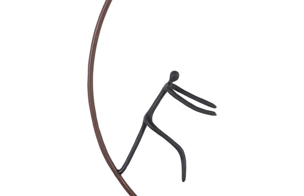 Phillips Collection Olympic Dismount Figure Sculpture - Modern Metal Wall Art For Contemporary And Farmhouse Interiors Brown,White Metal Th99504