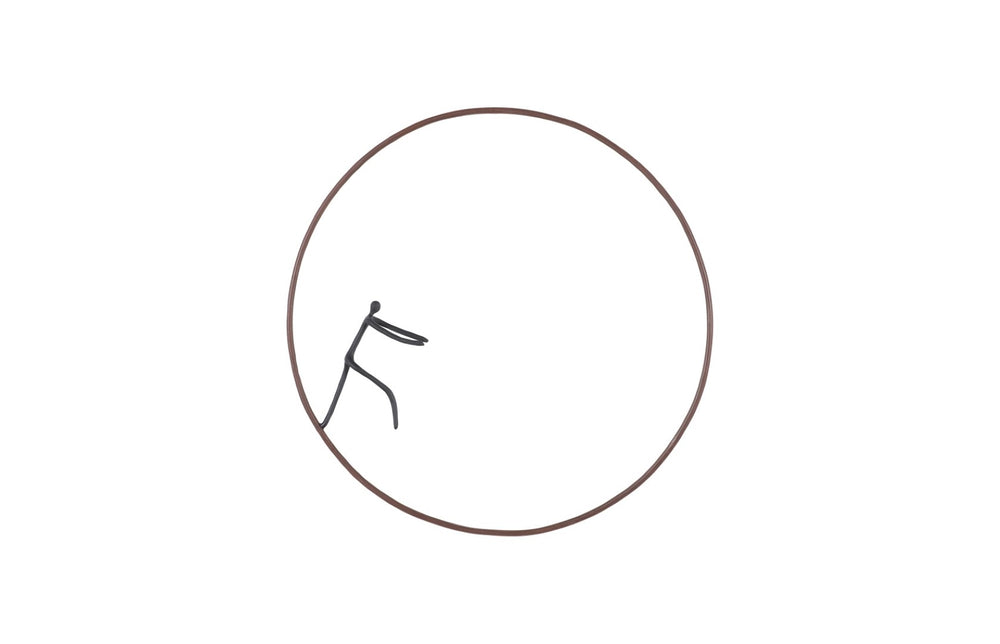 Phillips Collection Olympic Dismount Figure Sculpture - Modern Metal Wall Art For Contemporary And Farmhouse Interiors Brown,White Metal Th99504