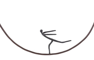 Phillips Collection Olympic Iron Ring Wall Sculpture – Modern Abstract Athlete Art for Stylish Home Décor Display Black, Rust, Style E TH99505