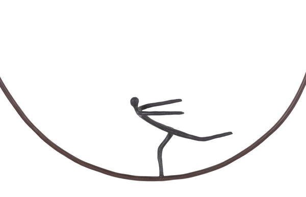 Phillips Collection Olympic Iron Ring Wall Sculpture – Modern Abstract Athlete Art for Stylish Home Décor Display Black, Rust, Style E TH99505