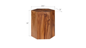 Phillips Collection Honeycomb Medium Side Table - Handcrafted Solid Wood Accent for Modern Living Spaces and Decor Chamcha Wood, LG TH99515