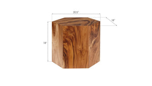Phillips Collection Honeycomb Medium Side Table - Handcrafted Solid Wood Accent for Modern Living Spaces and Decor Chamcha Wood, SM TH99517