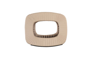 Phillips Collection Seat Belt Ottoman – Modern Artisan Accent Piece with Braided Strap Design for Stylish Interiors Beige/Beige TH99983