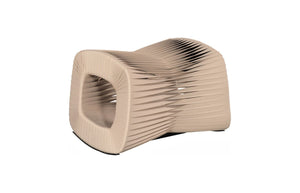 Phillips Collection Seat Belt Ottoman – Modern Artisan Accent Piece with Braided Strap Design for Stylish Interiors Beige/Beige TH99983
