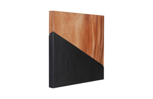 Phillips Collection Geometry Wood Wall Tiles - Natural Chamcha with Bold Black Inlay for Modern Organic Decor TH99990