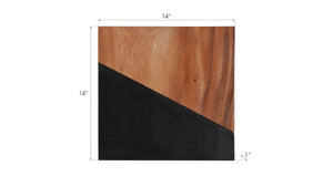 Phillips Collection Geometry Wood Wall Tiles - Natural Chamcha with Bold Black Inlay for Modern Organic Decor TH99990