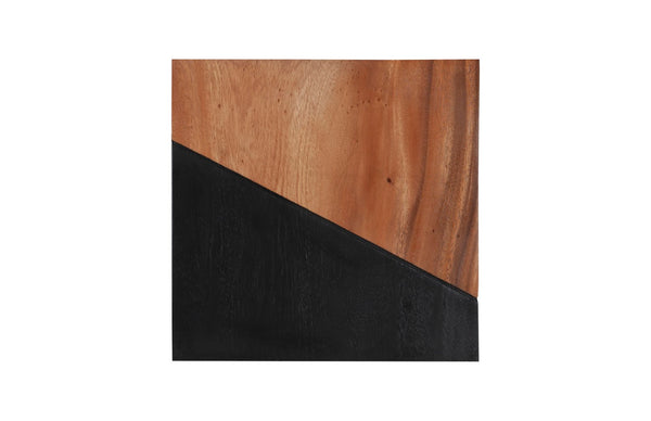 Phillips Collection Geometry Wood Wall Tiles - Natural Chamcha with Bold Black Inlay for Modern Organic Decor TH99990