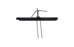 Phillips Collection Moveable Man on Shelf: Abstract Bronze Figure with Modern Black Wood Shelf for Stylish Decor Sitting, C TH99993