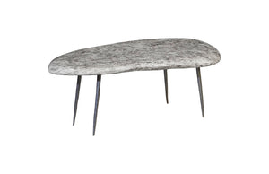 Phillips Collection Skipping Stone Medium Gray Coffee Table With Unique Reclaimed Wood Top And Sleek Forged Legs Gray,Black Wood ,Chamcha Wood Th99997