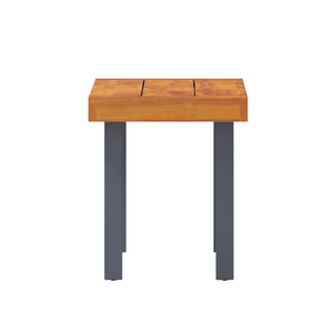 English Elm Martindale 2-Person Solid Acacia Wood Patio Dining Bench with Slatted Top & Flared Gray Legs THB-B01322-NAT-GG