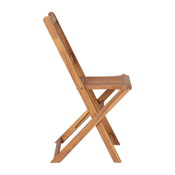 English Elm Martindale 3-Piece Folding Bistro Set – Stylish Acacia Wood Table & Chairs for Indoor/Outdoor Use THB-S4460-NAT-GG