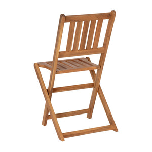 English Elm Martindale 3-Piece Folding Bistro Set – Stylish Acacia Wood Table & Chairs for Indoor/Outdoor Use THB-S4460-NAT-GG