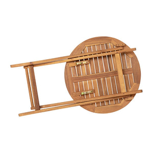 English Elm Martindale 3-Piece Folding Bistro Set – Stylish Acacia Wood Table & Chairs for Indoor/Outdoor Use THB-S4460-NAT-GG