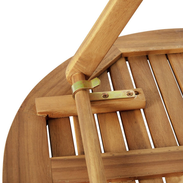 English Elm Martindale 3-Piece Folding Bistro Set – Stylish Acacia Wood Table & Chairs for Indoor/Outdoor Use THB-S4460-NAT-GG