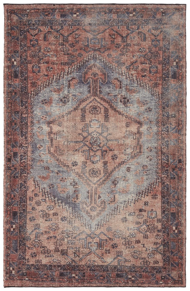 Jaipur Living Theo Eloise Tho01 Handwoven Handmade 60% Pet Yarn 40% Cotton Vintage Medallion Indoor Rug Red 60% Pet Yarn 40% Cotton Rug161242